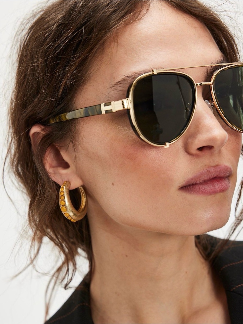 Free People Wesley Oversized Aviator Sunglasses